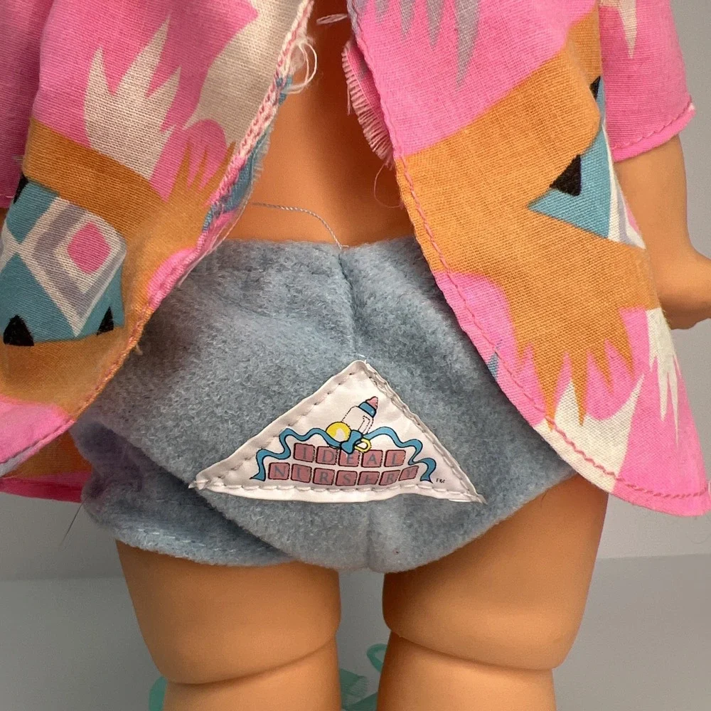 Vintage 1990 Galoob Baby Face So Sorry Sarah #6 Blue Eyes Heidi Dress